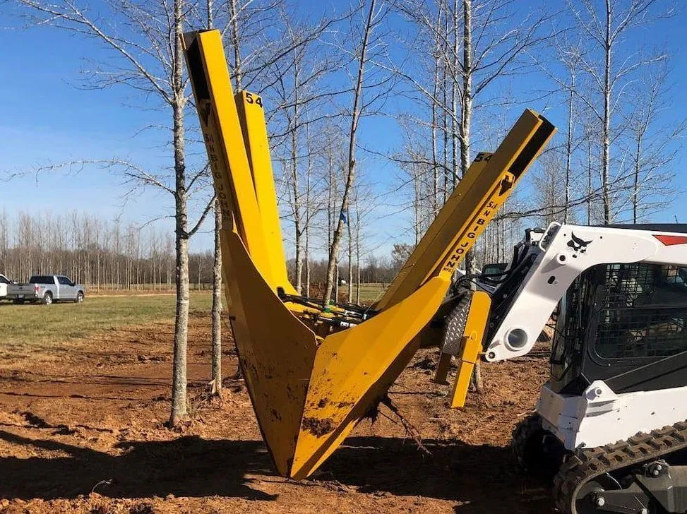 Big John tree spade equipment in use at Michigan nursery.